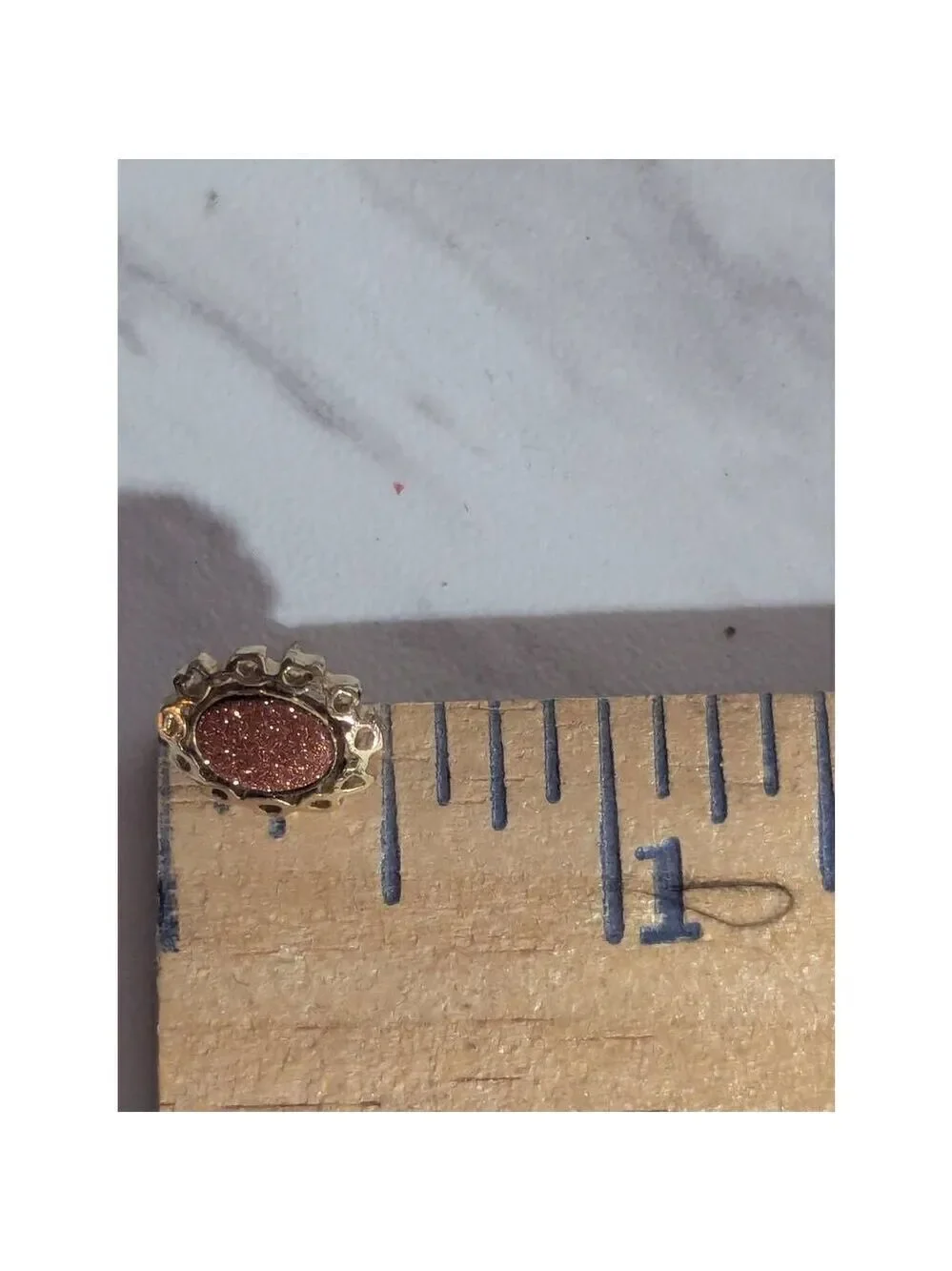 Goldstone Vintage Men's Gold Tie Tack With Chain